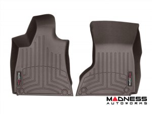 Maserati Quattroporte Floor Liners - WeatherTech - Cocoa - Front - 1 Grommet Style